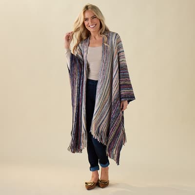 Multi Stripe Ruana