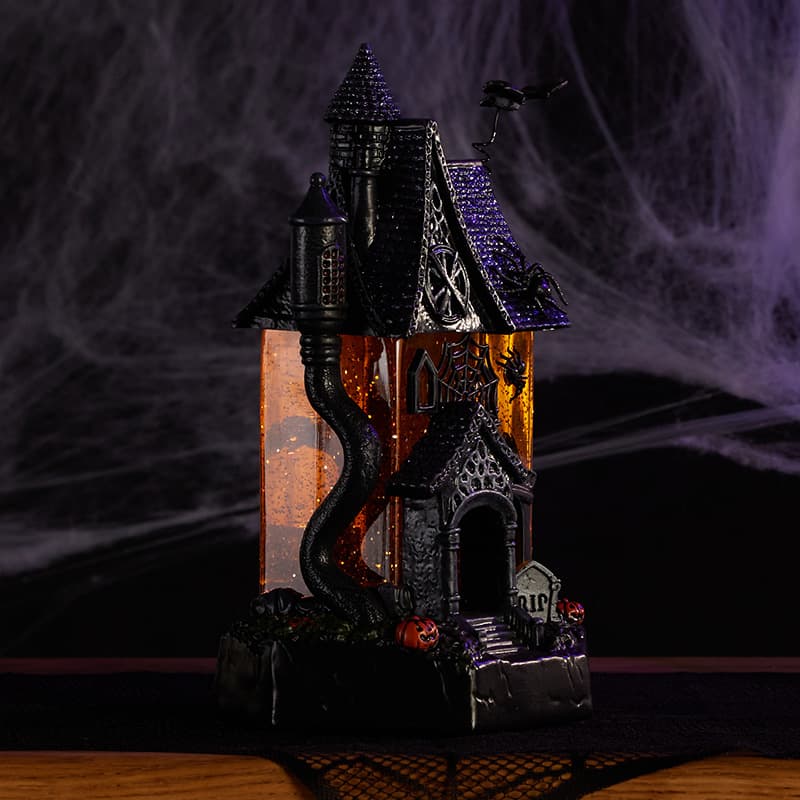 Haunted House Glitter Globe