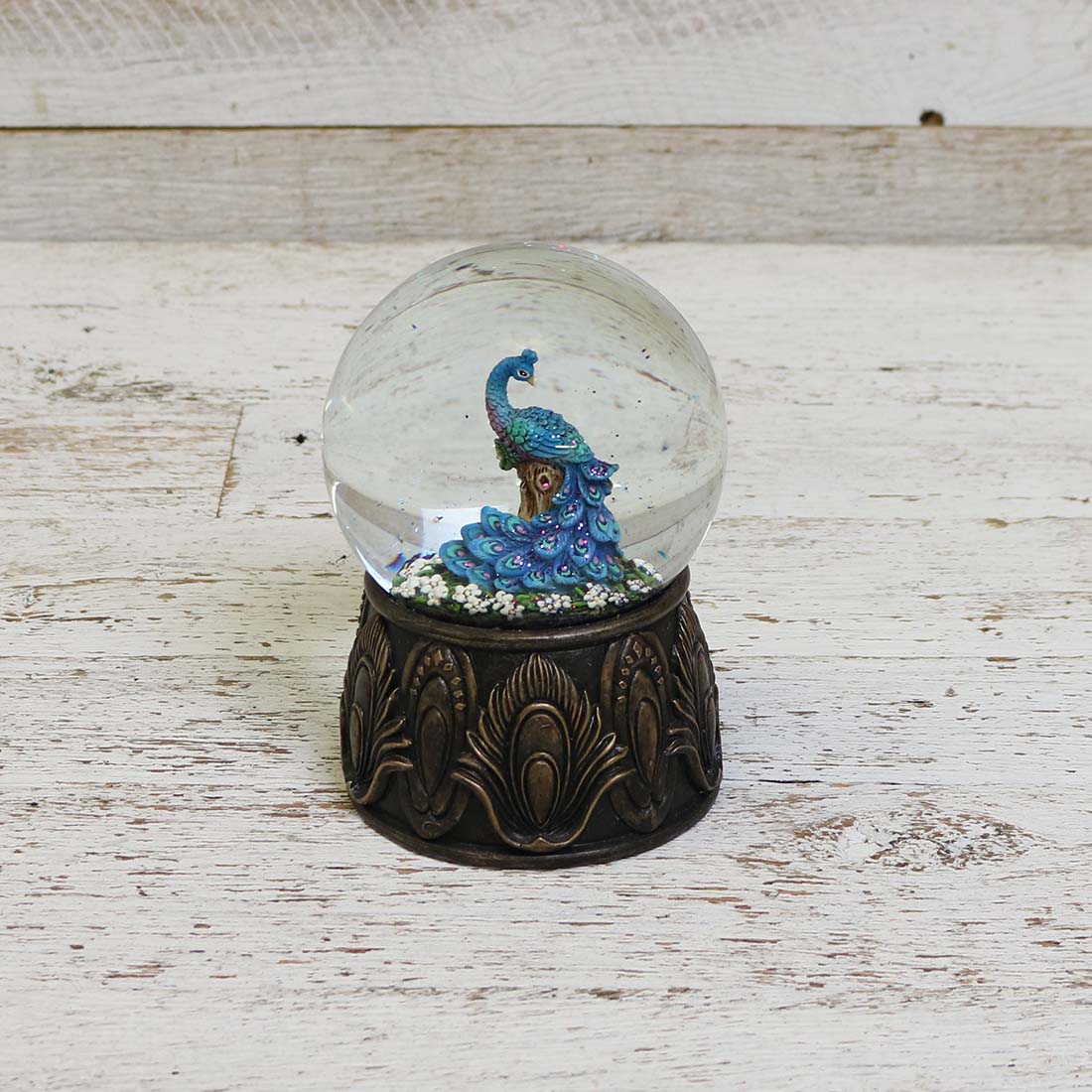 Peacock Water Globe Cracker Barrel