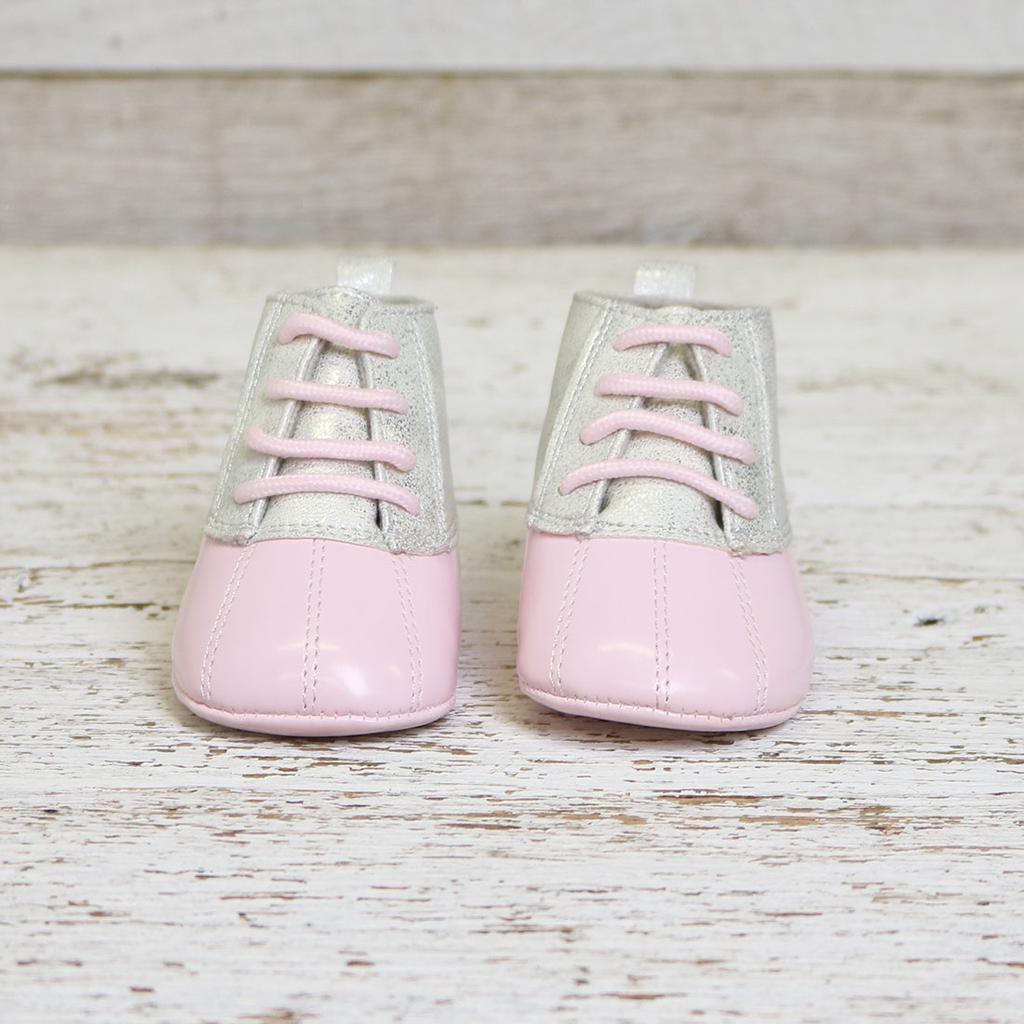 Infant Blush and Silver Duck Boot