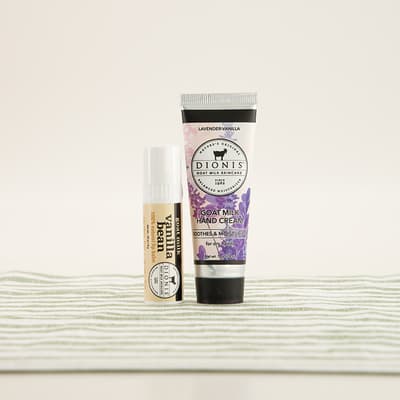 Dionis&reg; 2 Pack Lavender Vanilla Hand and Lip Set