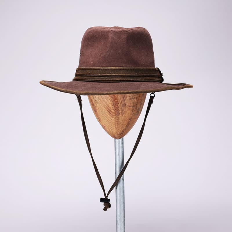 Brown Wax Cotton Outback Hat - Cracker Barrel