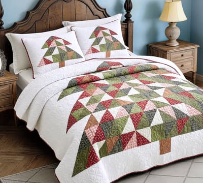 Tree Pieced Queen Quilt