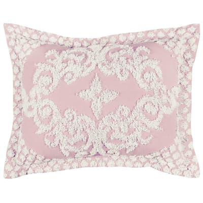 Florence Pink Tufted Chenille Standard Sham