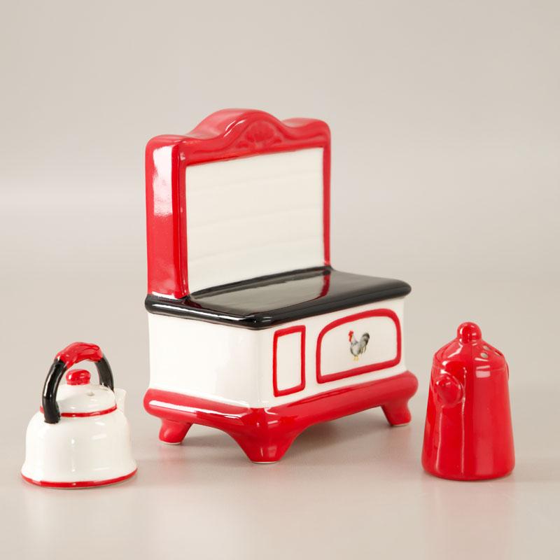 Old Fashioned Stove Salt and Pepper Set - Cracker Barrel