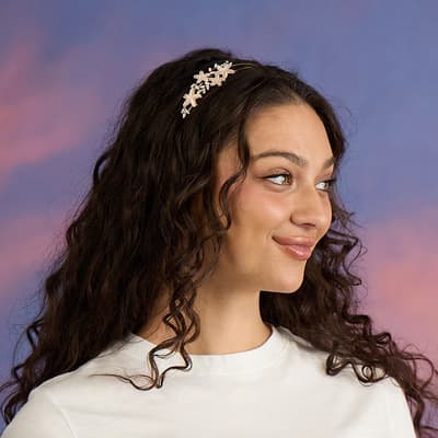 Metal Floral Resin Headband