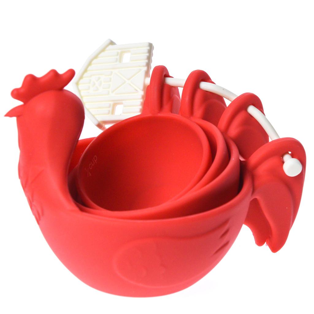  Silicone Rooster Measuring Cups - Cracker Barrel
