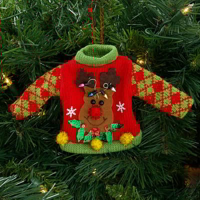Deer Sweater Ornament