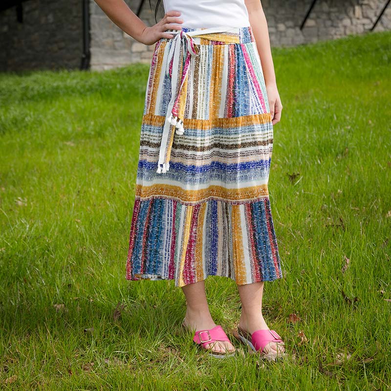 Multi Colored Stripe Skirt - Cracker Barrel