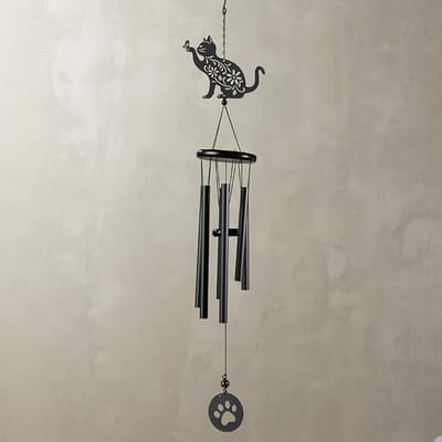 Metal Cat Wind Chime