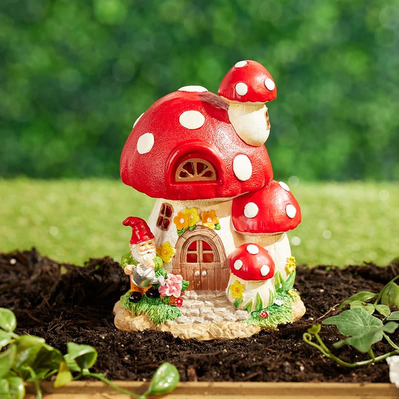 Lighted Mushroom Fairy House - Cracker Barrel