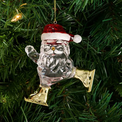Sledding Santa Ornament