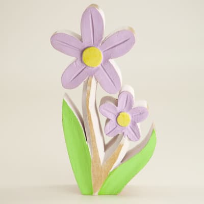 Purple Wooden Flowers