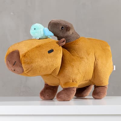 Capybara w/Babies Plush