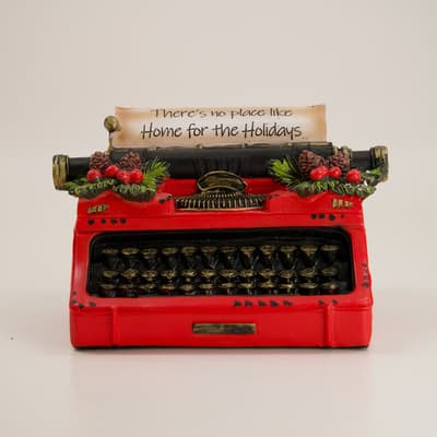 Resin Christmas Typewriter Decor