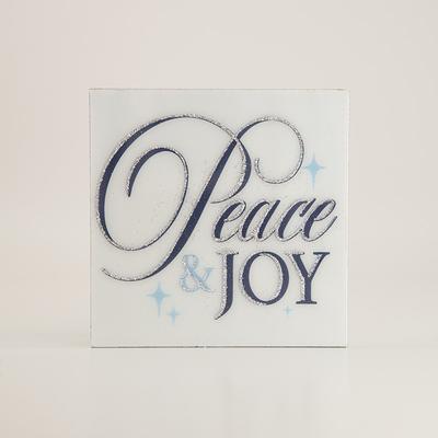 Peace and Joy Block Sign