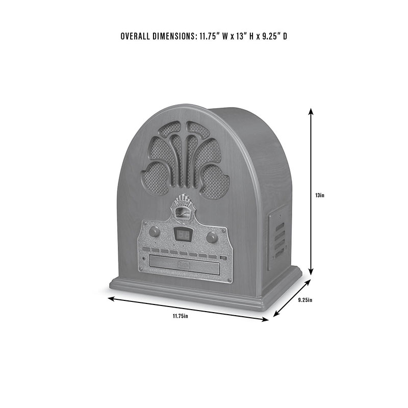 Crosley Cathedralラジオ CDプレーヤー Cathedral Retro Radio and CD Player with Stereo Speakers