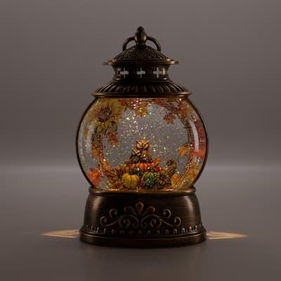 Lantern Glitter Globe