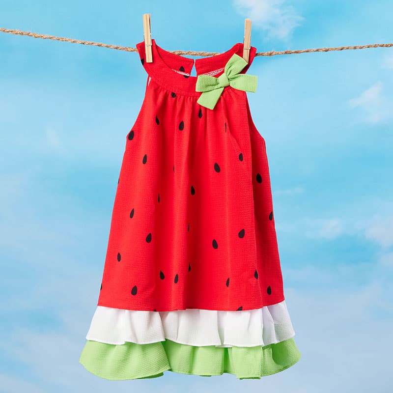 Toddler Woven Ruffle Red Watermelon Dress Cracker Barrel