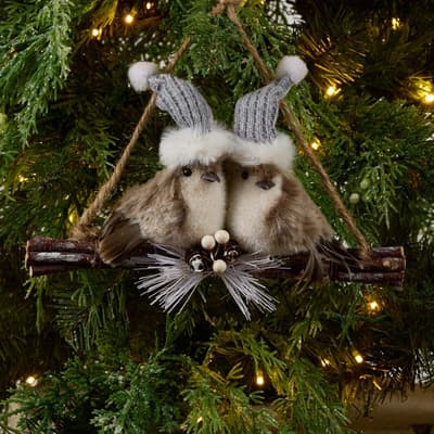 2 Birds On Branches Ornament