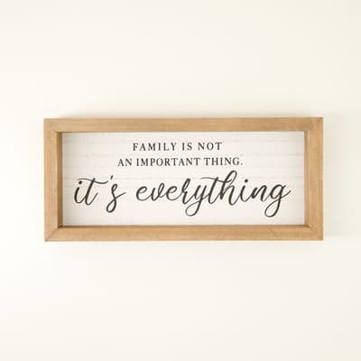 Family Is Everything Block Sign