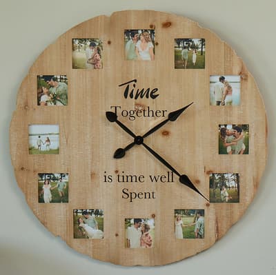 Wooden Photo Frame Wall Clock