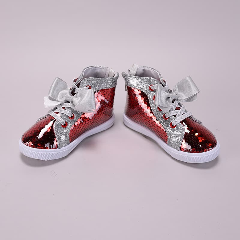 Kids red clearance sequin shoes