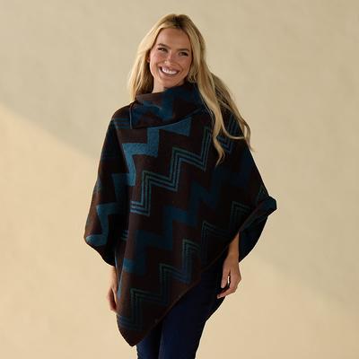 Sweater Print Poncho