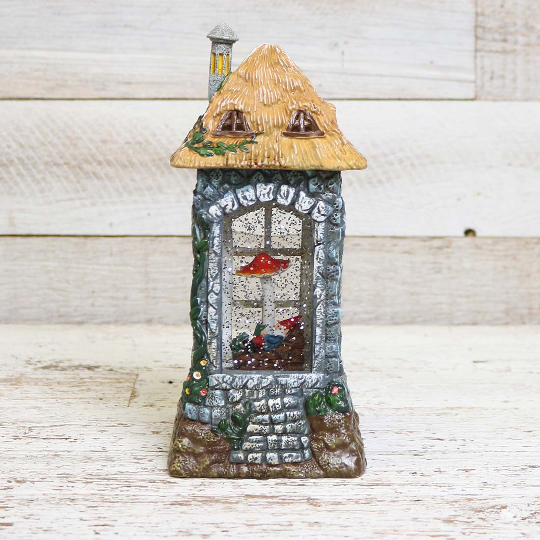 Gnome House Glitter Globe Cracker Barrel
