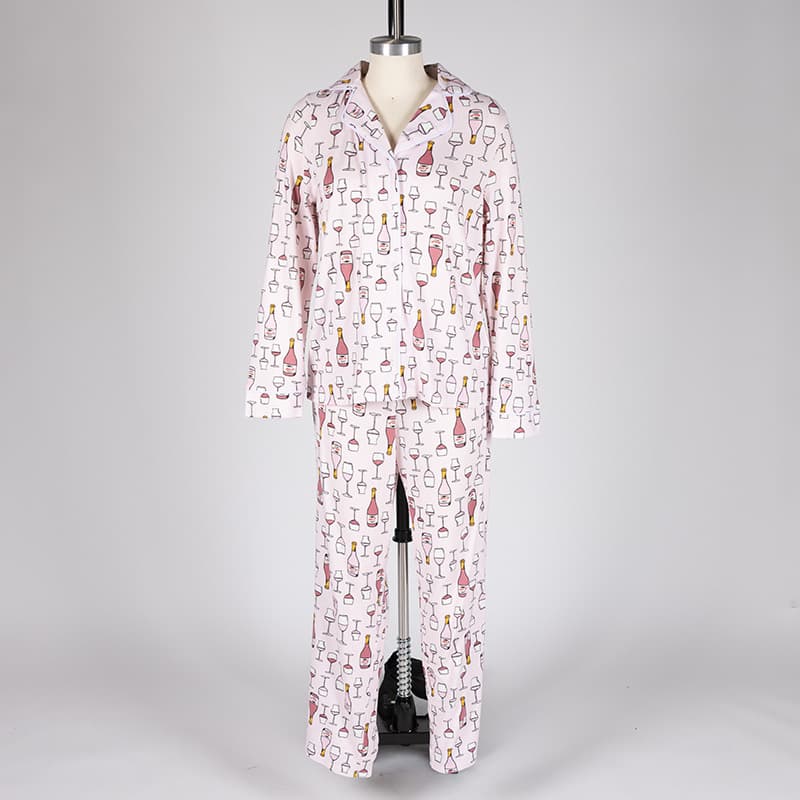 Wine pajamas online set