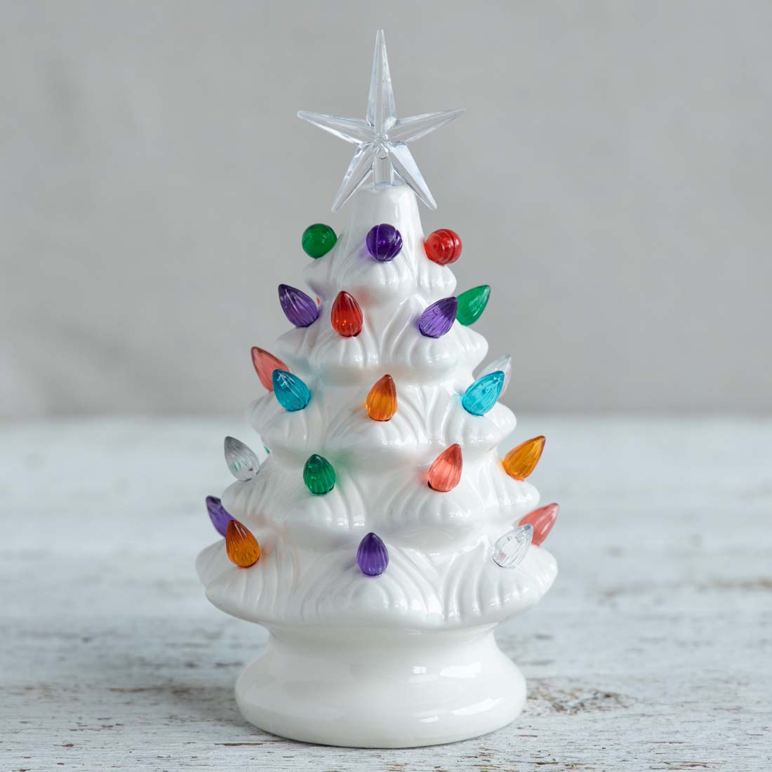 Nostalgic LED Ceramic Christmas Tree Cracker Barrel