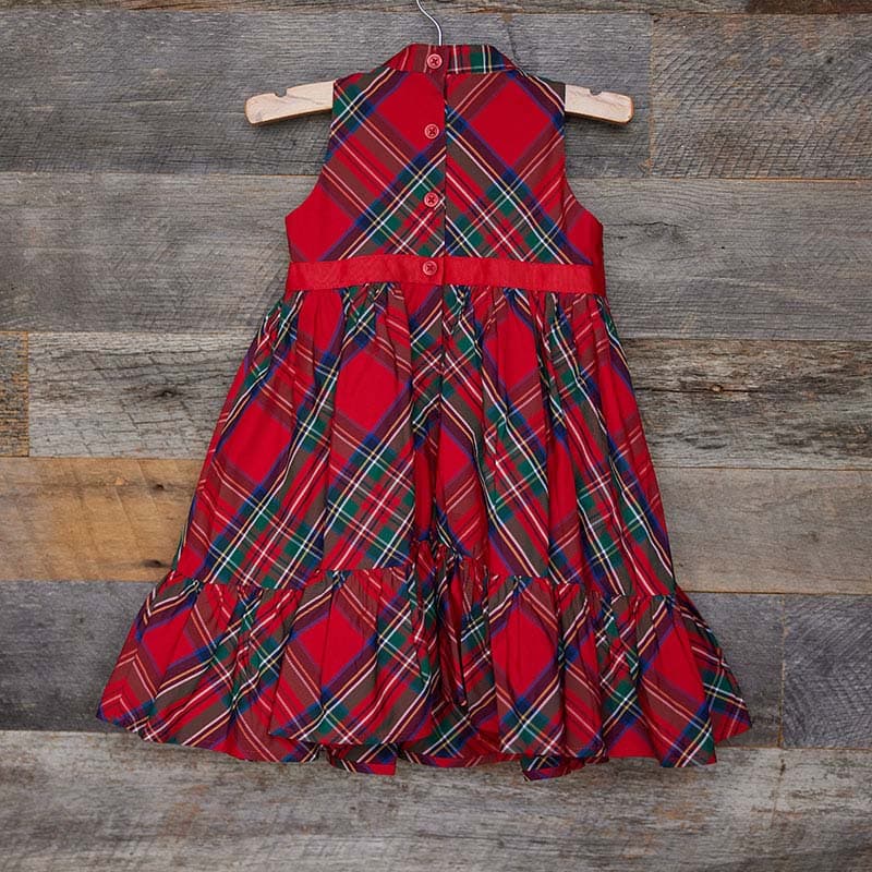 slim fit dress slacks Toddler Girls Smocking Embroidered Plaid Dress 5
