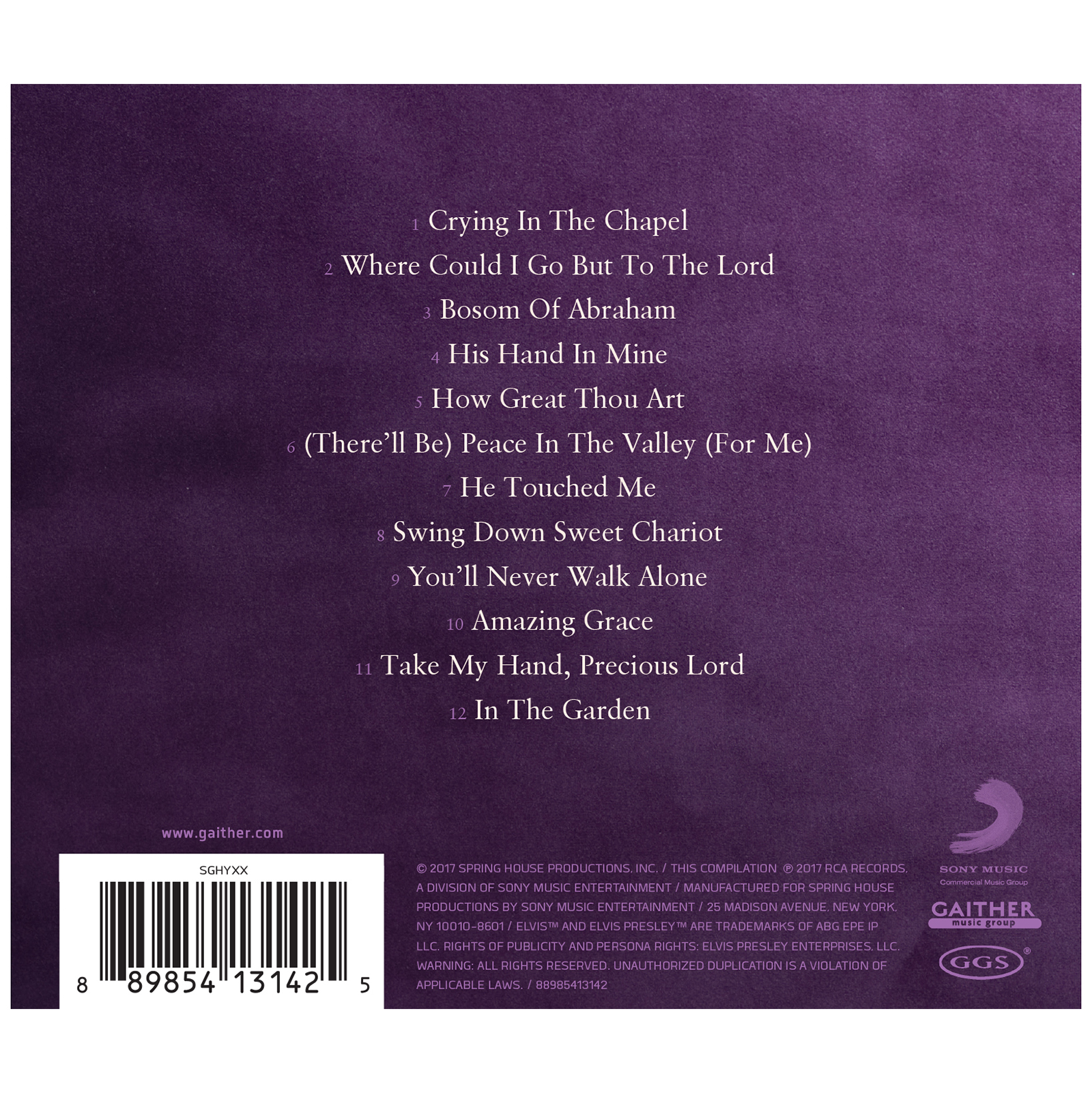 レゲエ Elvis Presley Crying In The Chapel Elvis Presley: Crying In The Chapel CD – Gaither Online Store