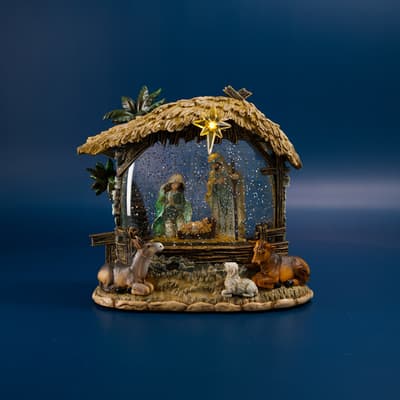 Nativity Glitter Globe