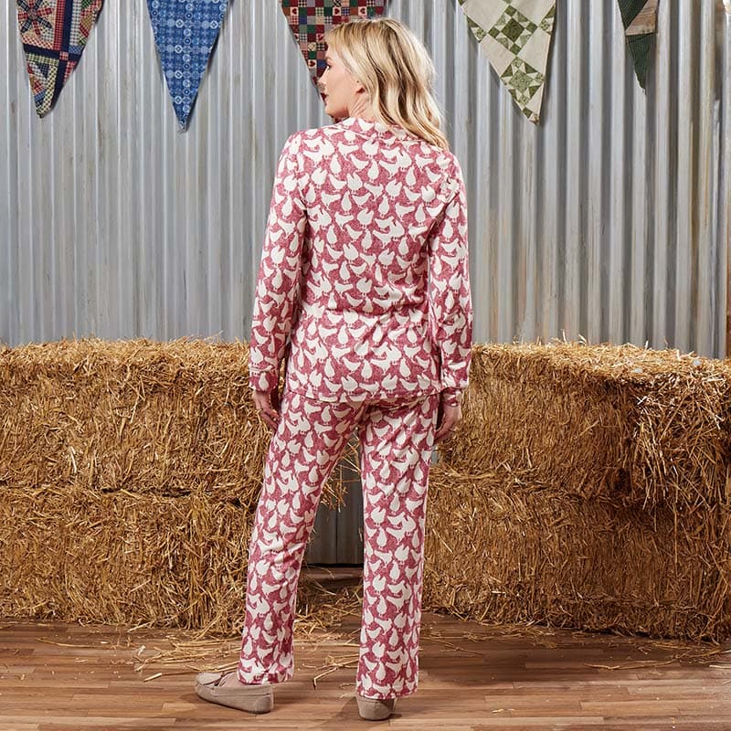 Chicken Red PJ Set - Cracker Barrel