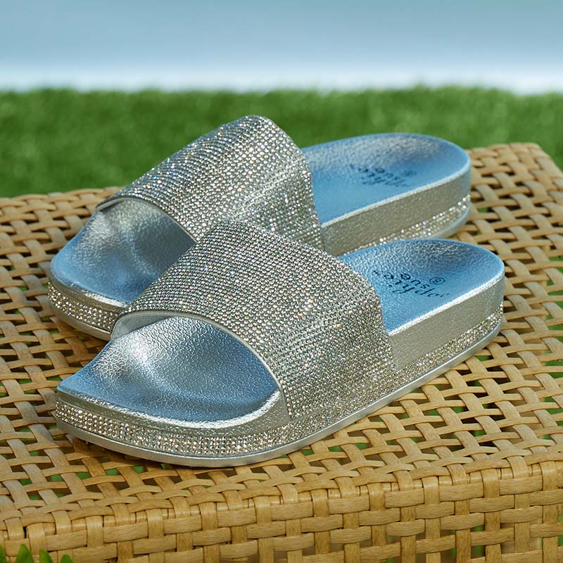 Silver Bling Pool Slides Cracker Barrel