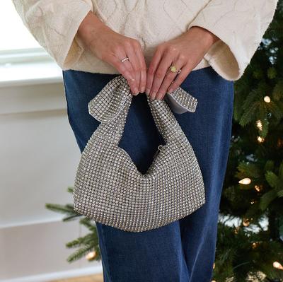 Silver Bling Bow Bag
