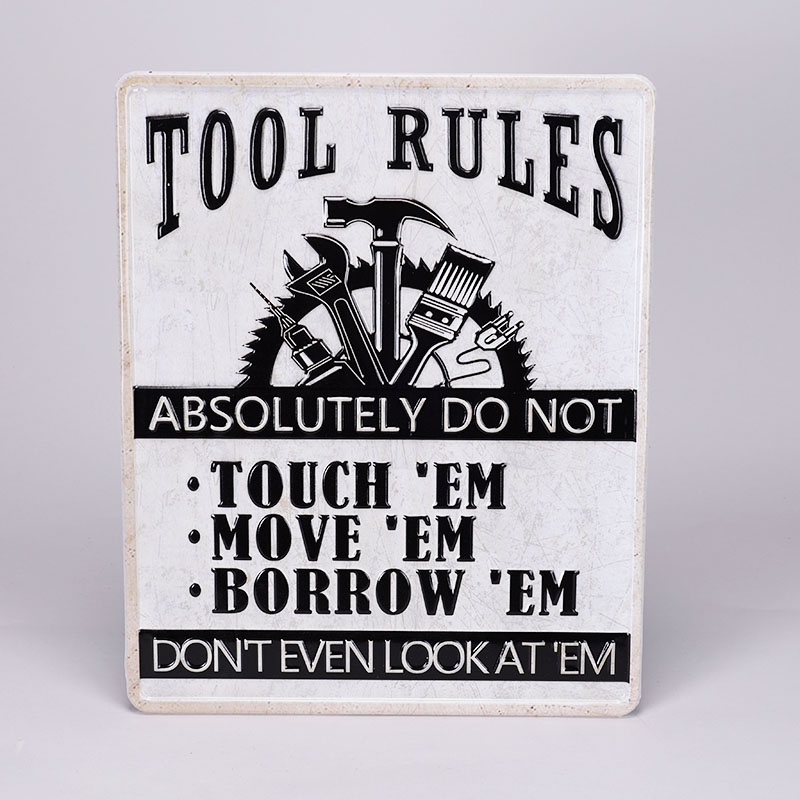Tool Rules Metal Wall Decor Cracker Barrel