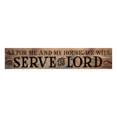 "We Will Serve The Lord" Pine Pallet Wall Decor