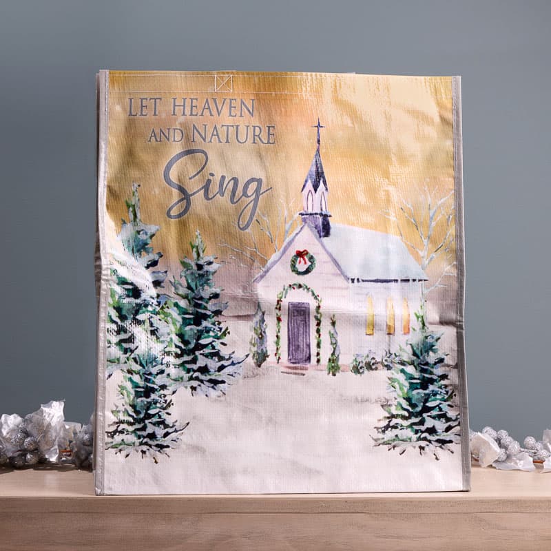 Winter Church Large Tote Cracker Barrel