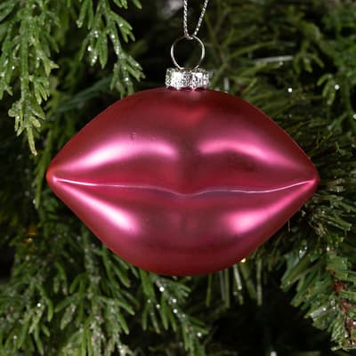 Pink Lips Ornament
