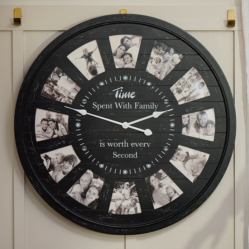 Black Photo Frame Clock - Cracker Barrel
