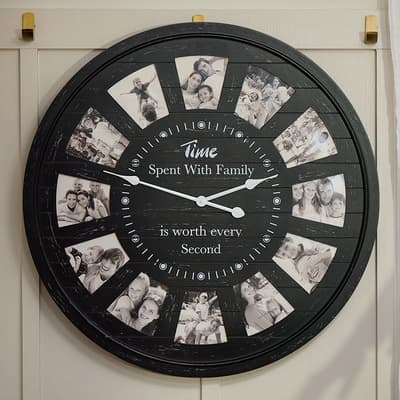 Black Photo Frame Clock
