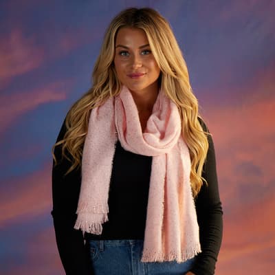 Pink with Sequins Scarf