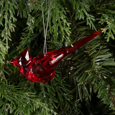 Acrylic Cardinal Ornament