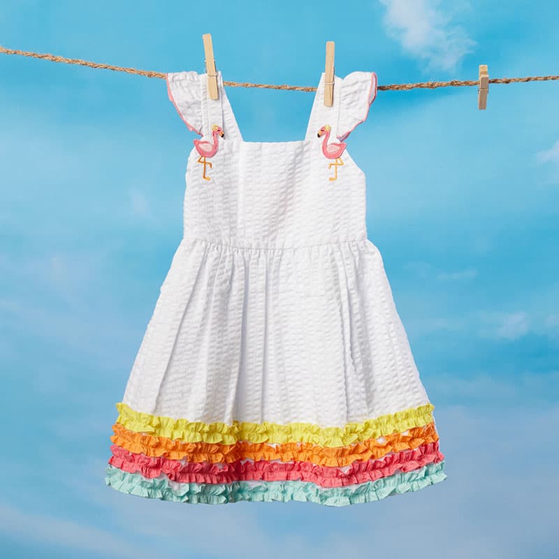 Toddler Woven Flamingo Dress - Cracker Barrel