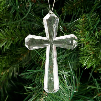 Clear Cross Ornament