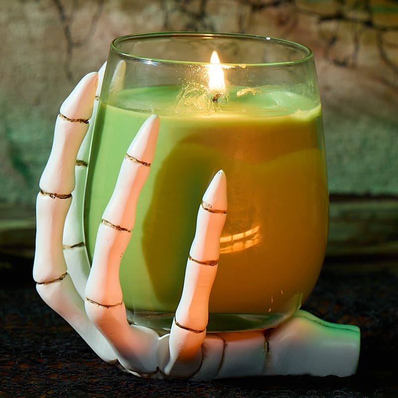 Skeleton hands candle holder outlets