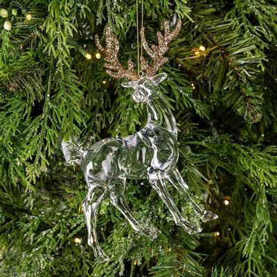 Deer With Gold Antlers Ornament