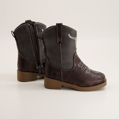 Toddler Croc Embroidered Colorblock Cowboy Boots